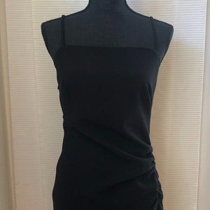 ZARA Ruched Black Dress, Size S